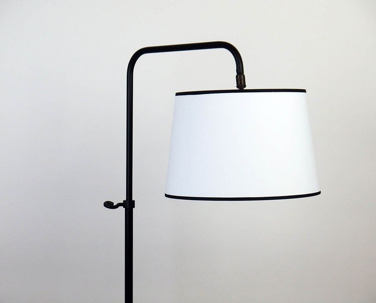 Adjustable floor lamp in wrought iron 1950