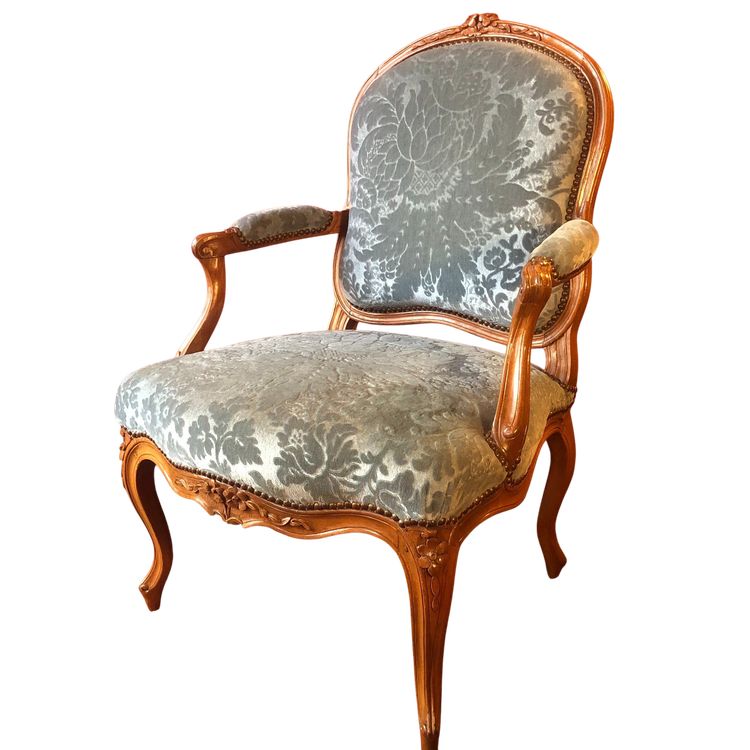Stamped Malbet, fauteuil à la reine, Louis XV period