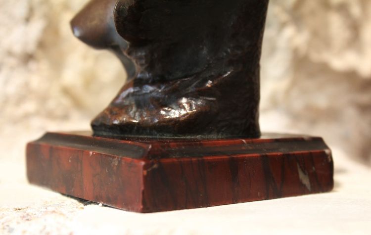 Scultura in bronzo di un busto femminile Jean Garnier (1853-1930)