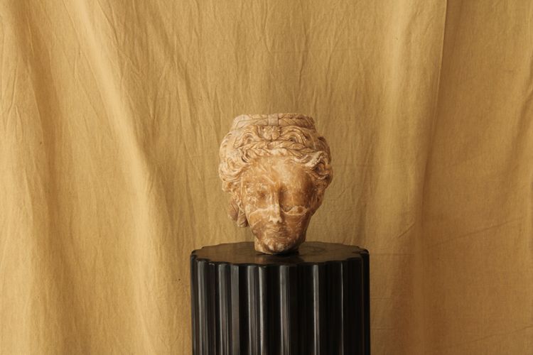 Female head in onyx, 20th c