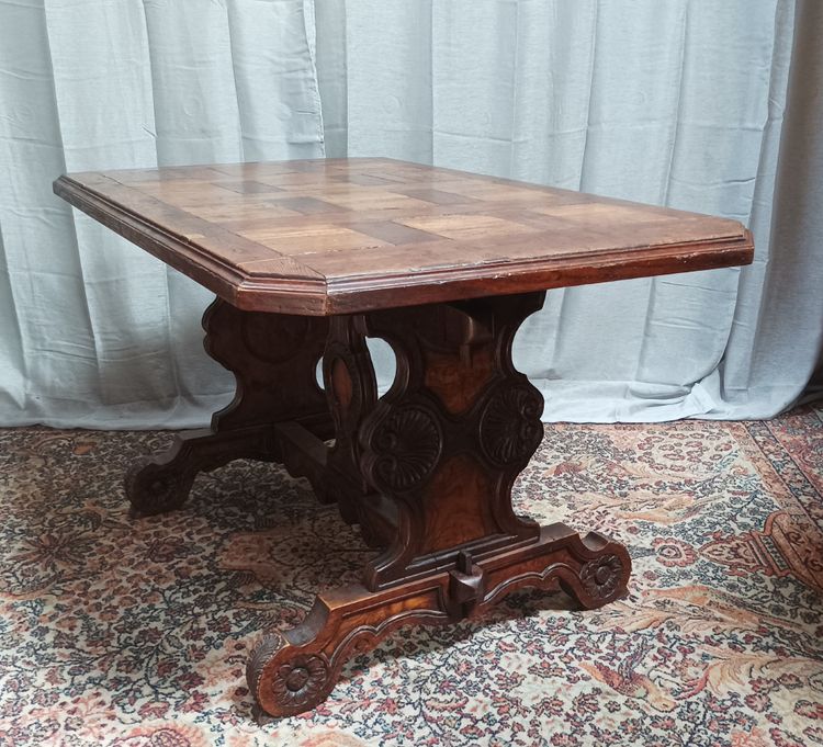 Neo-Renaissance solid oak table