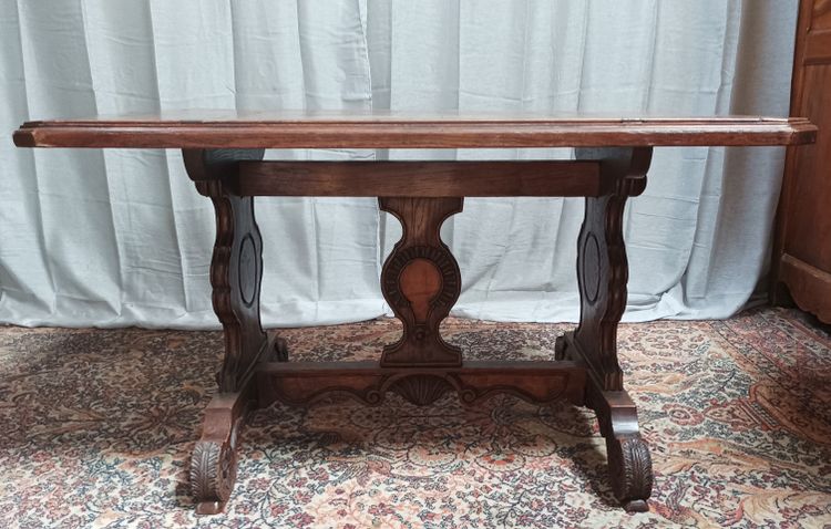 Neo-Renaissance solid oak table