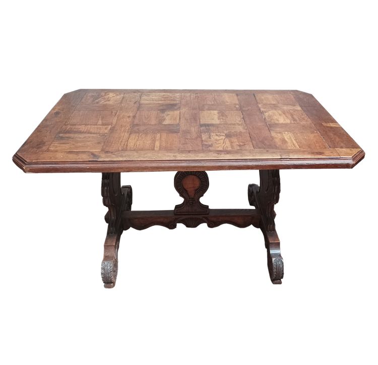 Neo-Renaissance solid oak table