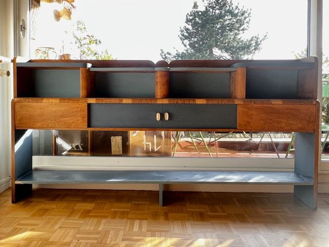 Console and shelving unit, 30s-50s makeover