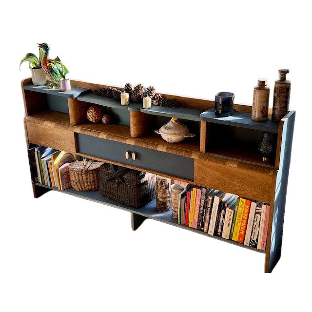 Console and shelving unit, 30s-50s makeover