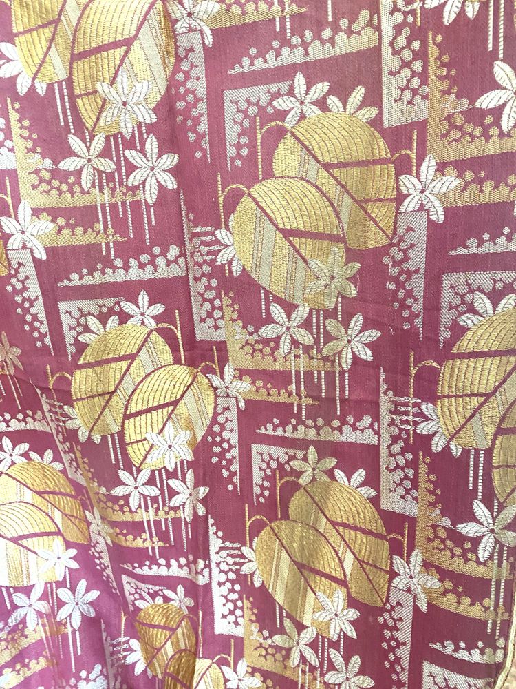 Tissu ancien Art Déco en Coton/ Lin/ Soie 1