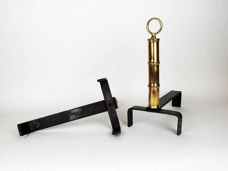 Coppia di candelabri di Jacques Adnet