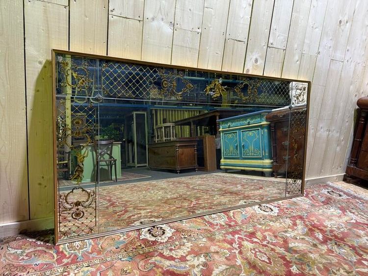 Bistro mirror - Art Nouveau Style Glass Brasserie