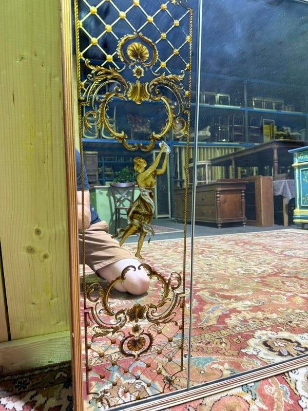 Bistro mirror - Art Nouveau Style Glass Brasserie