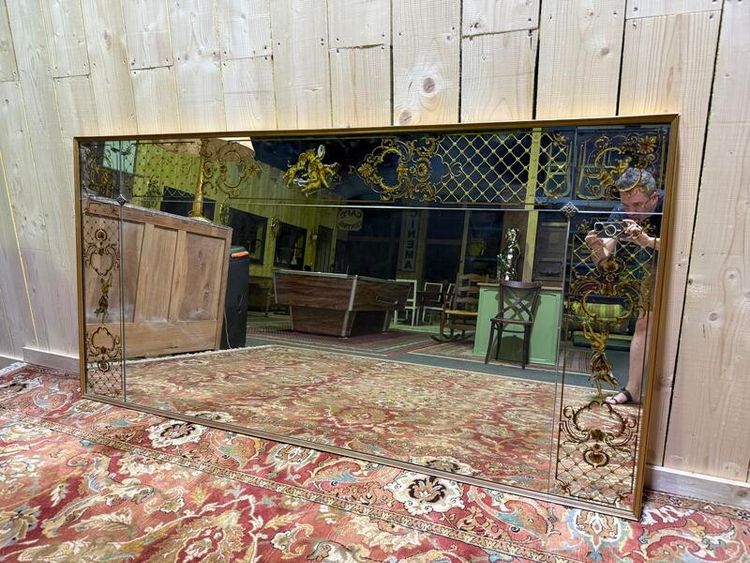 Bistro mirror - Art Nouveau Style Glass Brasserie
