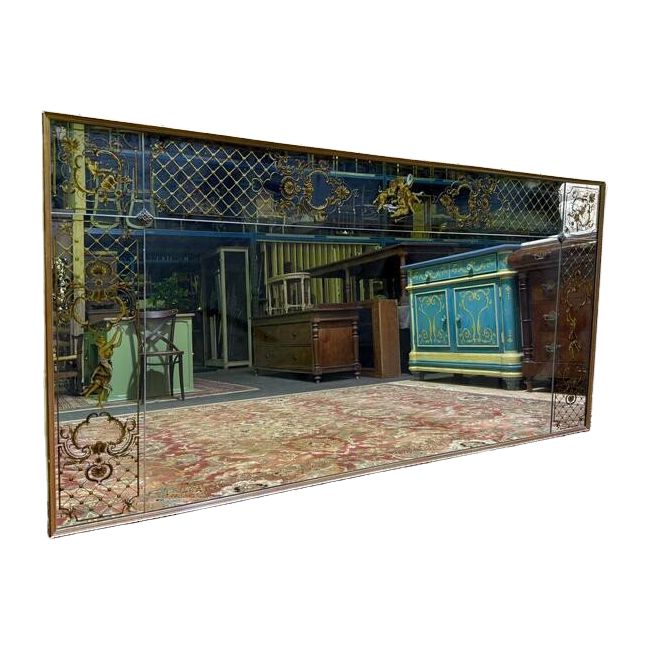 Bistro mirror - Art Nouveau Style Glass Brasserie
