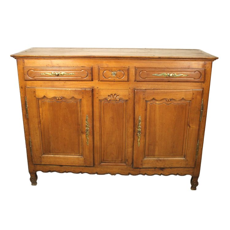 Enfilade aus Kirschbaumholz im Stil Louis XV, 19. Jahrhundert, mit 2 Türen und 3 Schubladen