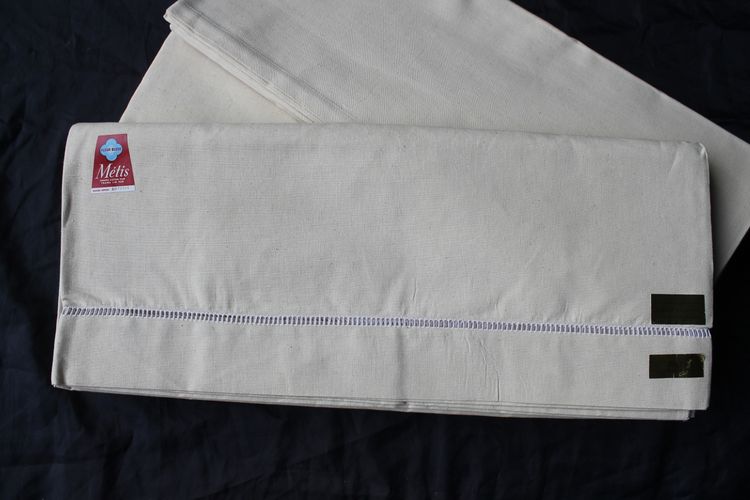 Toile d'Armentières 4 lenzuola a fiori blu in lino-cotone d : 240 x 310 cm ideali per le tende