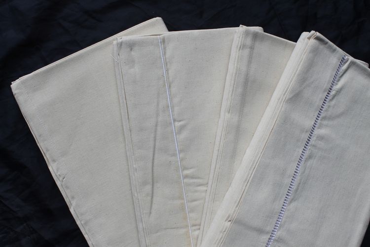 Toile d'Armentières 4 lenzuola a fiori blu in lino-cotone d : 240 x 310 cm ideali per le tende
