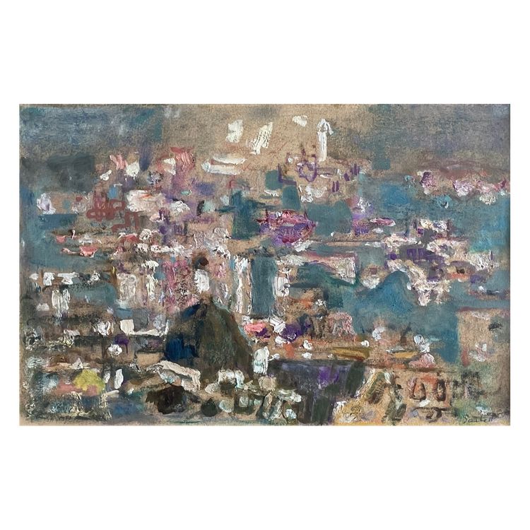 Abstract composition signed by Sascha Alexandre GARBELL - Ecole de Paris -Réalités nouvelles