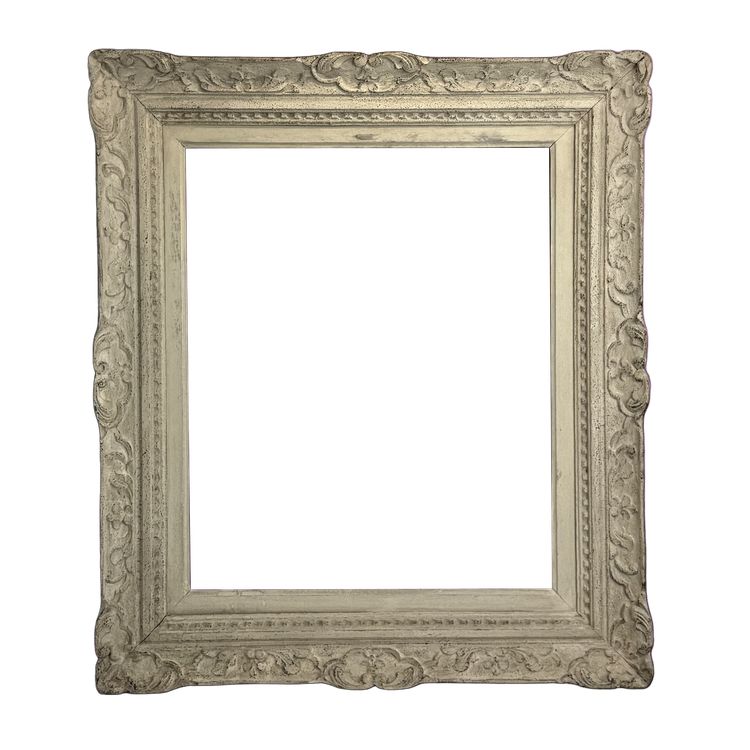 ANCIENT MONTPARNASSE FRAME IN SCULPTTED WOOD PAINTED FOR PAINTING 63.5cm x 52 cm