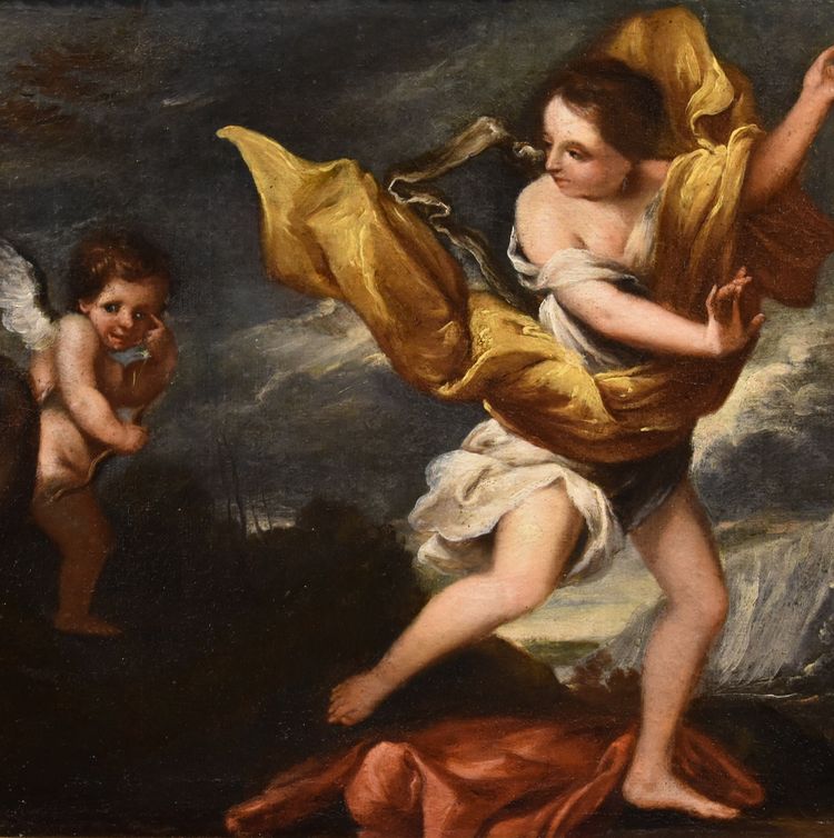 The Nymph Daphne With Cupid, Roman School 17th/18th Century