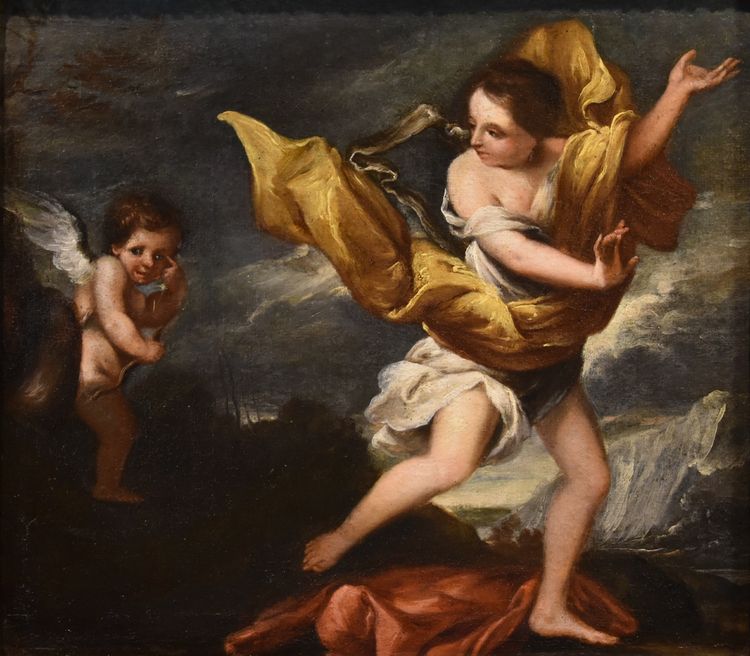 The Nymph Daphne With Cupid, Roman School 17th/18th Century