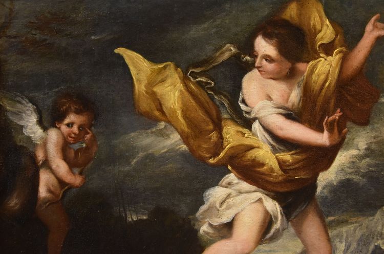 The Nymph Daphne With Cupid, Roman School 17th/18th Century