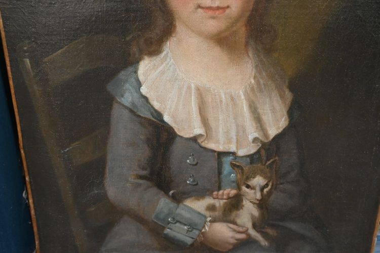 Ritratto di ragazzo Pierre Nouel de Latouche , scuola del XVIII secolo