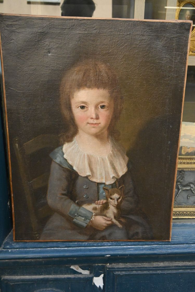 Ritratto di ragazzo Pierre Nouel de Latouche , scuola del XVIII secolo