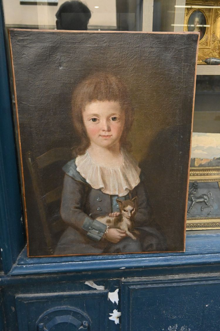 Ritratto di ragazzo Pierre Nouel de Latouche , scuola del XVIII secolo