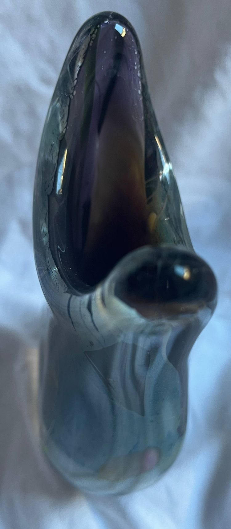 Vase aus Glaspaste, signiert François Le Lonquer (1945-1991), datiert 1984