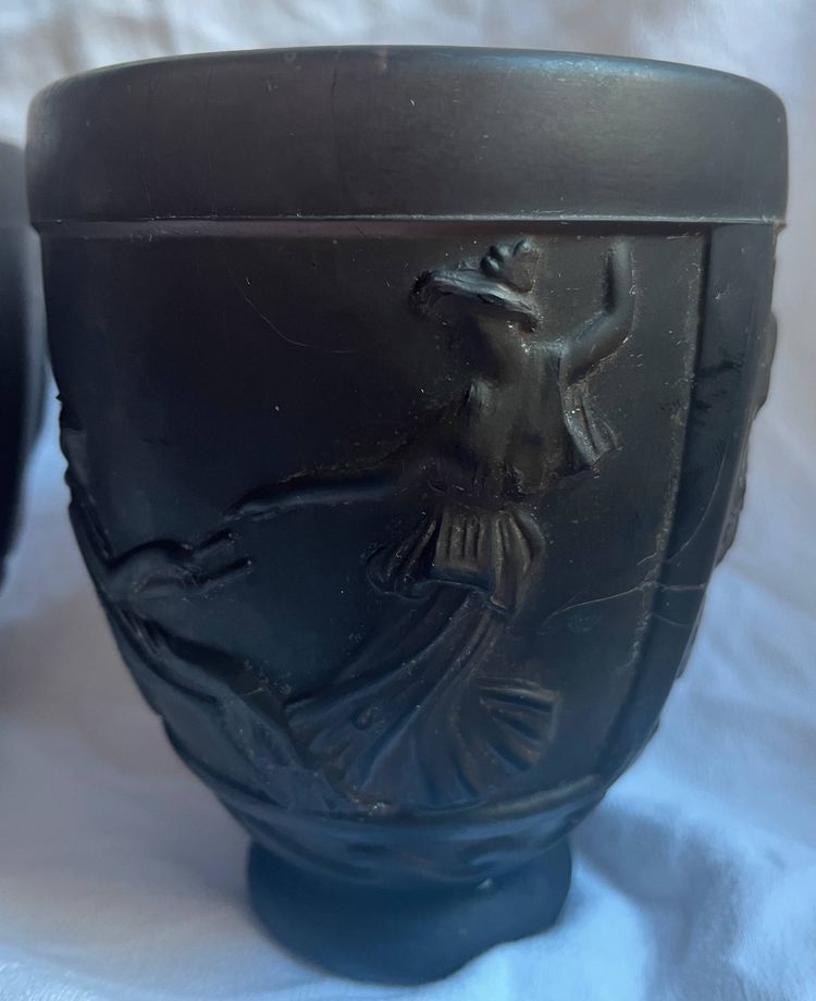 Paar Art Deco Vase Georges Le Feure (1868/1943) Glaspaste Tänzerinnen