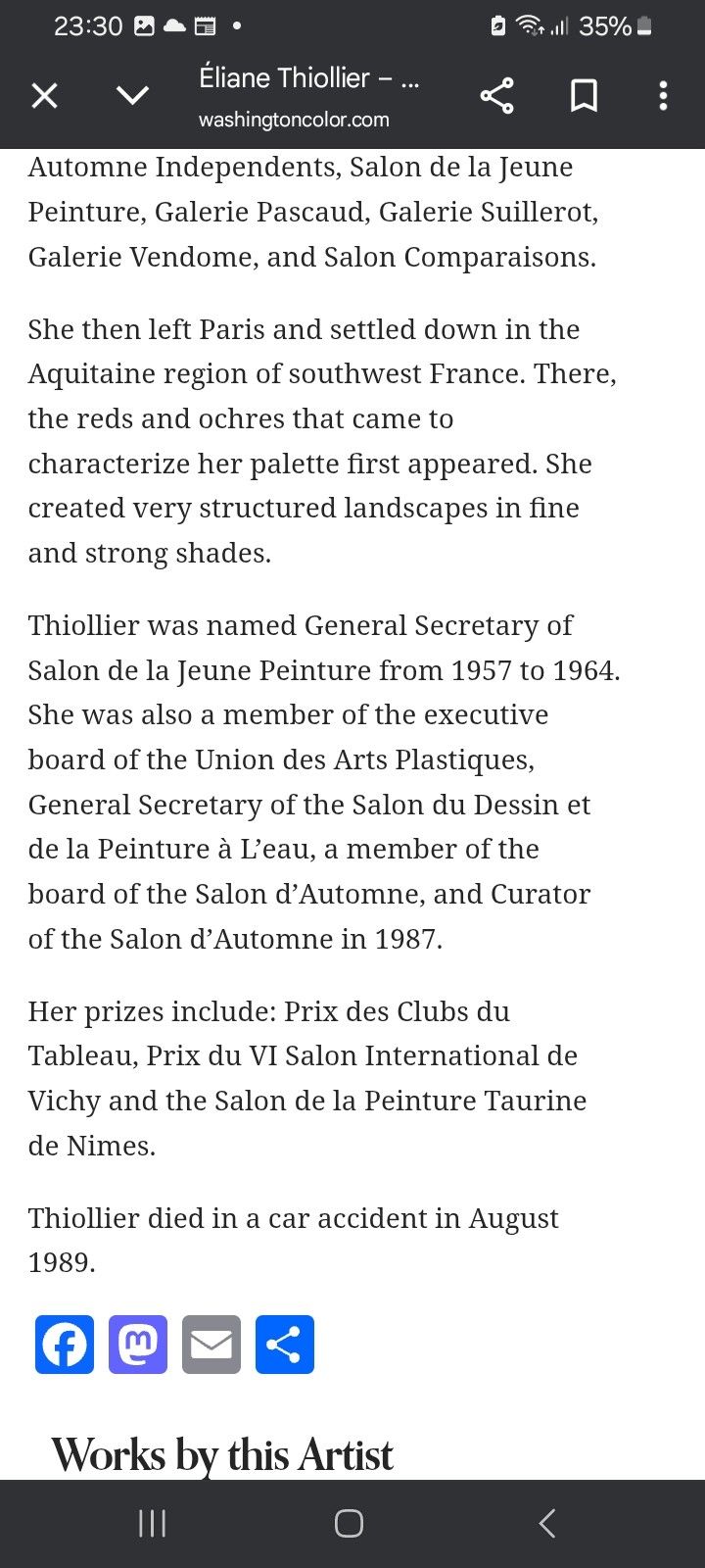 Eliane thiollier 1926/1989