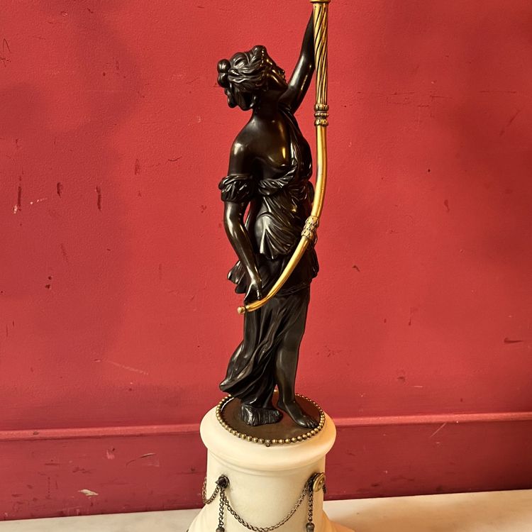 Coppia di candelabri con donne antiche, 1820 circa