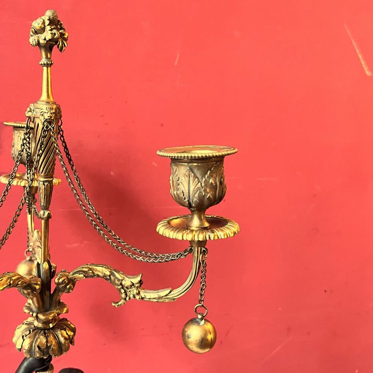 Coppia di candelabri con donne antiche, 1820 circa