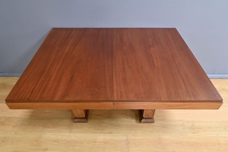 Mahogany 6 to 18 place settings table, Art Deco - 1920