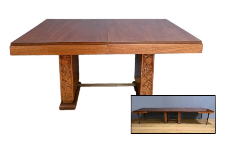 Mahogany 6 to 18 place settings table, Art Deco - 1920