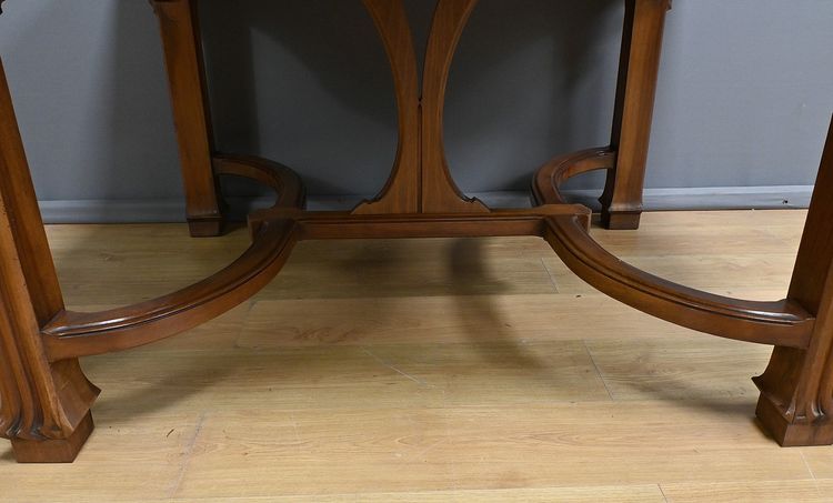 Walnut Allonge Table, 20 place settings, Art Nouveau - Early 20th century
