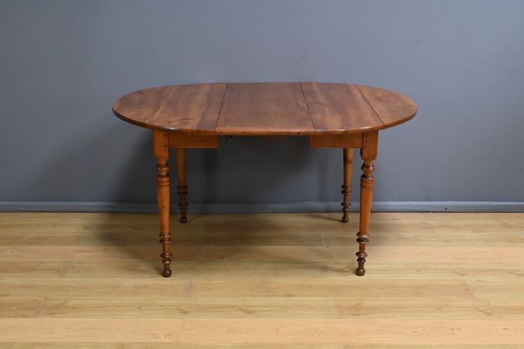 Table 4 à 10 Couverts à Allonges en Merisier, style Louis Philippe – Fin XIXe
