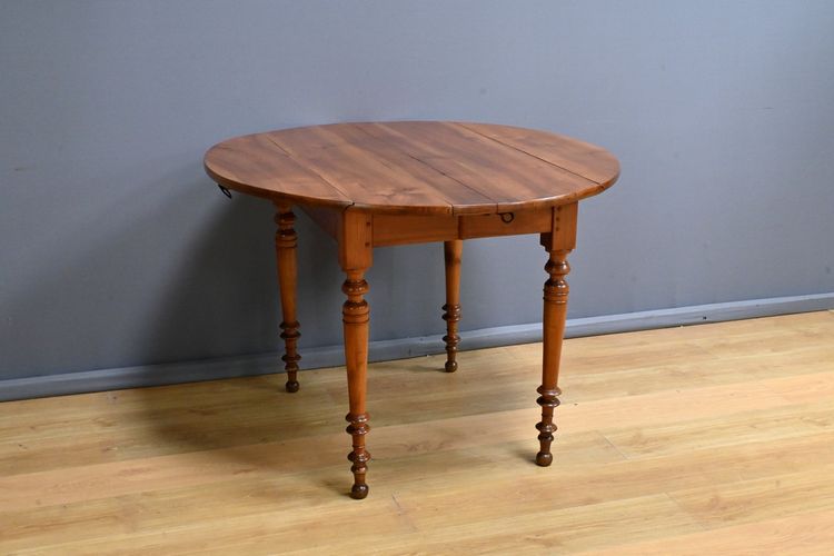 Table 4 à 10 Couverts à Allonges en Merisier, style Louis Philippe – Fin XIXe