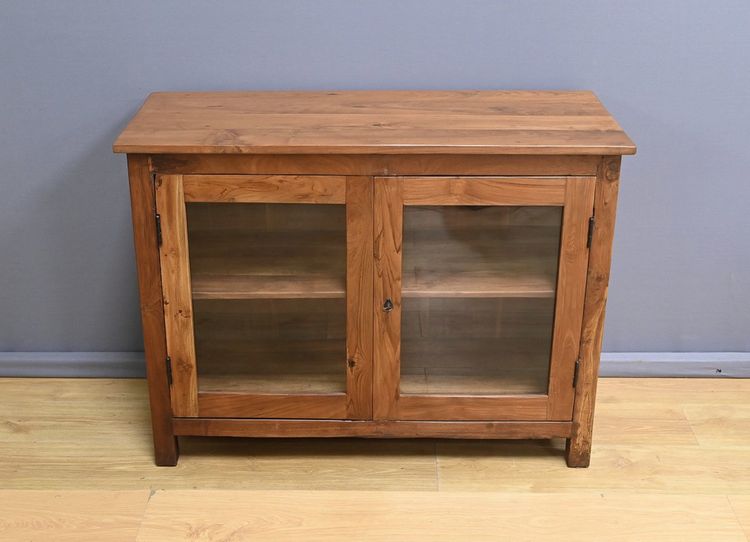 Solid teak display case, India - Early 20th century