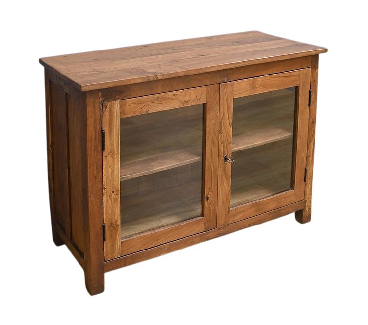 Solid teak display case, India - Early 20th century