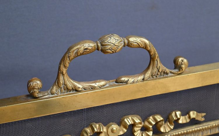 Écran de Cheminée en Bronze, style Louis XVI, époque Napoléon III – Milieu XIXe