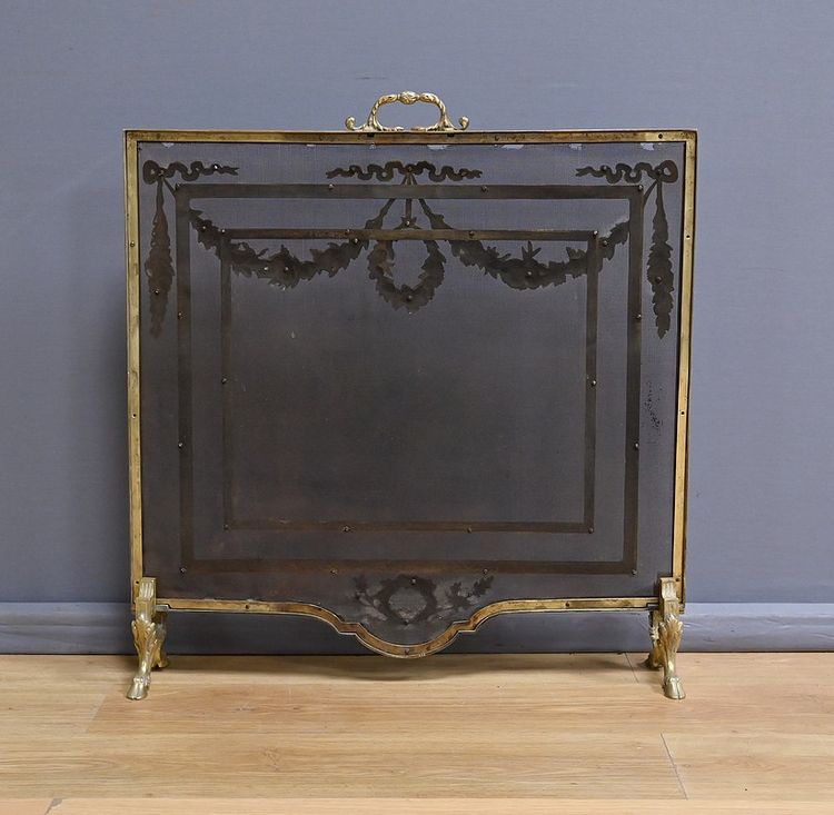 Écran de Cheminée en Bronze, style Louis XVI, époque Napoléon III – Milieu XIXe