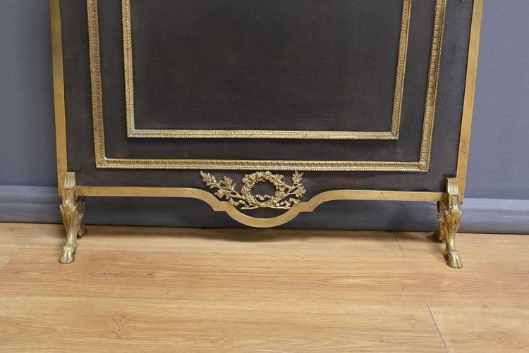 Écran de Cheminée en Bronze, style Louis XVI, époque Napoléon III – Milieu XIXe