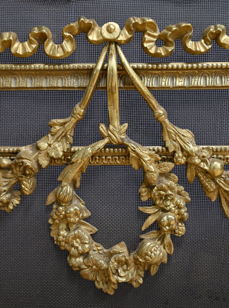 Écran de Cheminée en Bronze, style Louis XVI, époque Napoléon III – Milieu XIXe