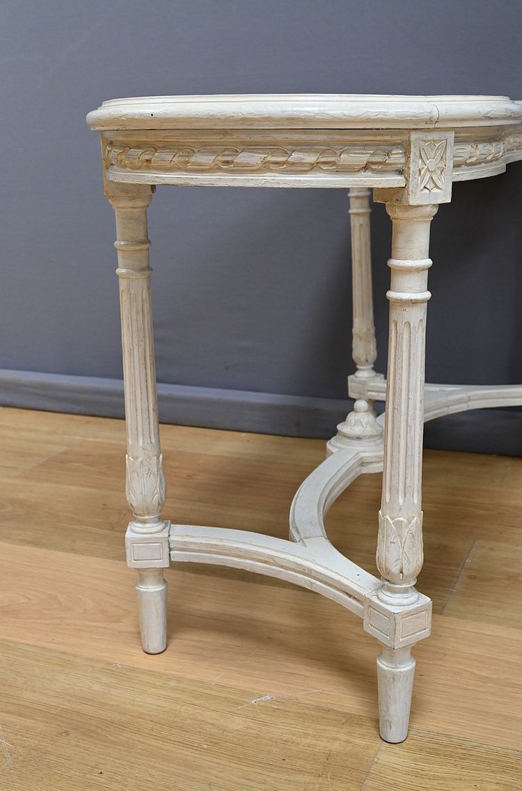 Banc de Piano en Bois peint, style Louis XVI – Fin XIXe