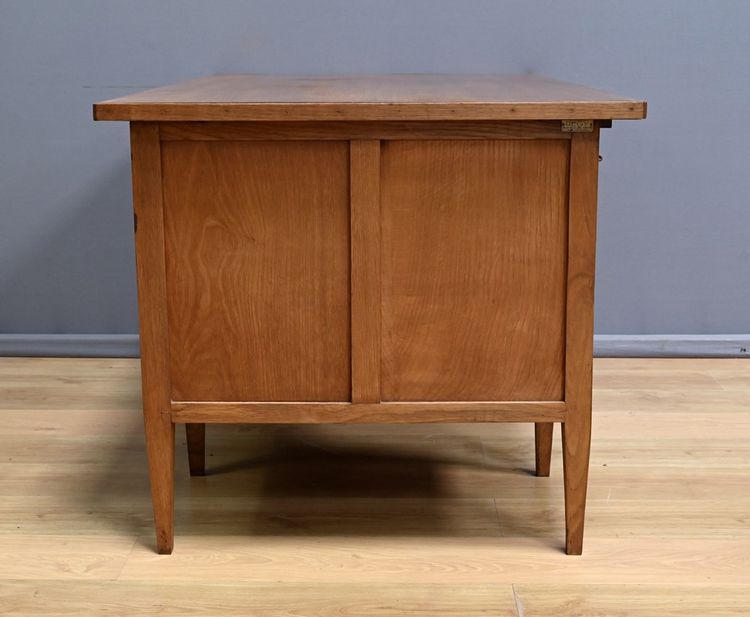Solid oak pedestal desk, Régy - 1940