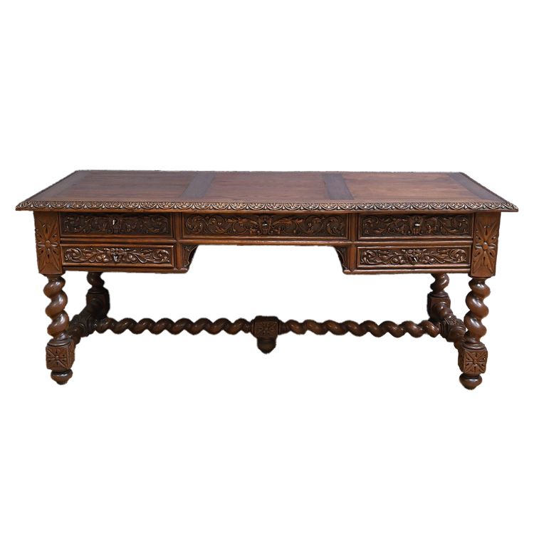 Bureau en Chêne, style Néo-Gothique – Fin XIXe
