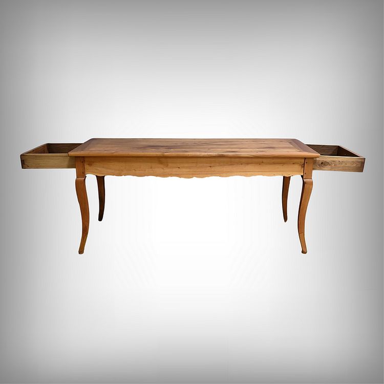 Table de Ferme en Merisier blond, style Louis XV – 2ème partie du XIXe
