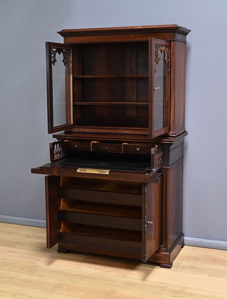 Petit Scriban Vitrine en Palissandre – 2ème partie XIXe