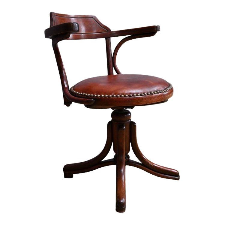 Stained Beech Office Chair, Thonet style - 1930