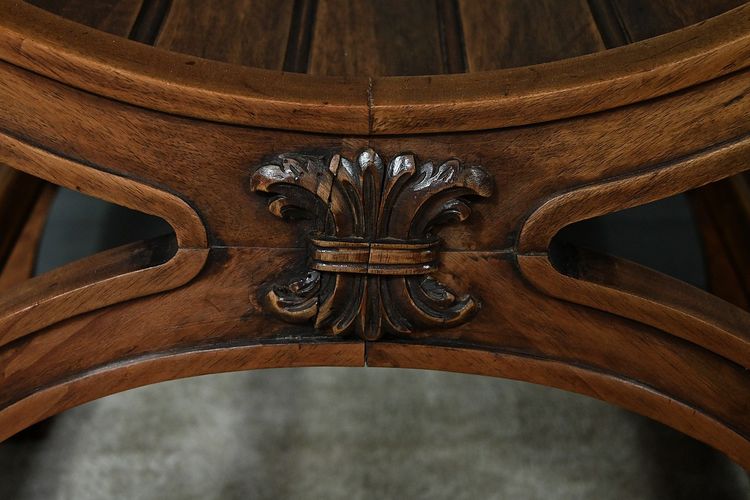 Pair of Dagobert Armchairs in Walnut, Medieval style - Late 19th century