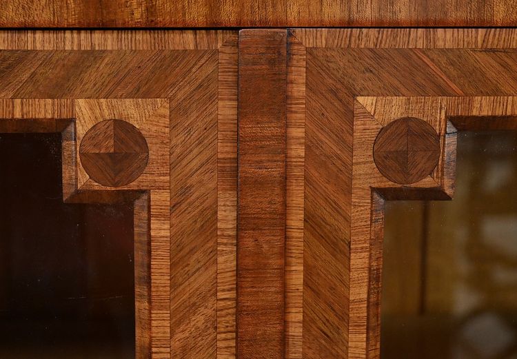 Meuble Vitrine en Marqueterie, style Louis XVI – 2ème partie XIXe